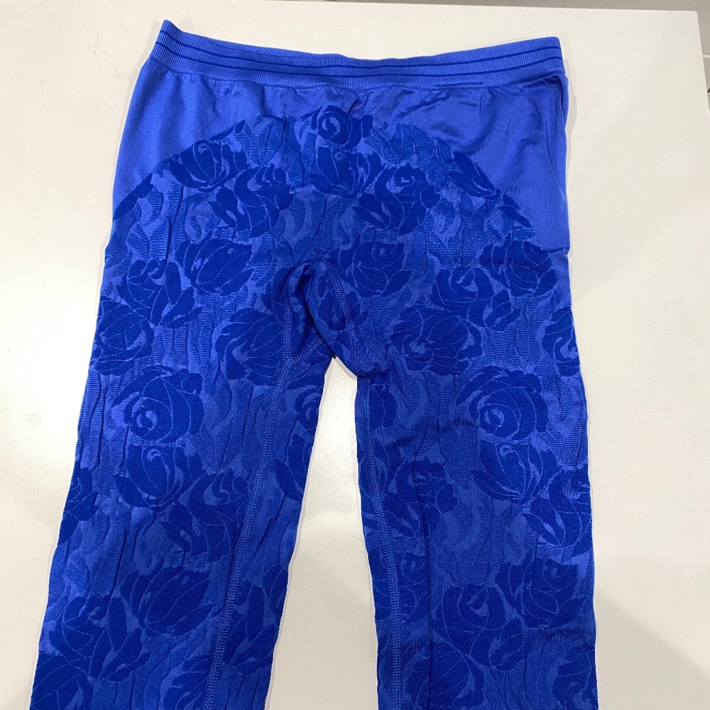 Stella McCartney Adidas Blue Flowered Yoga Pants